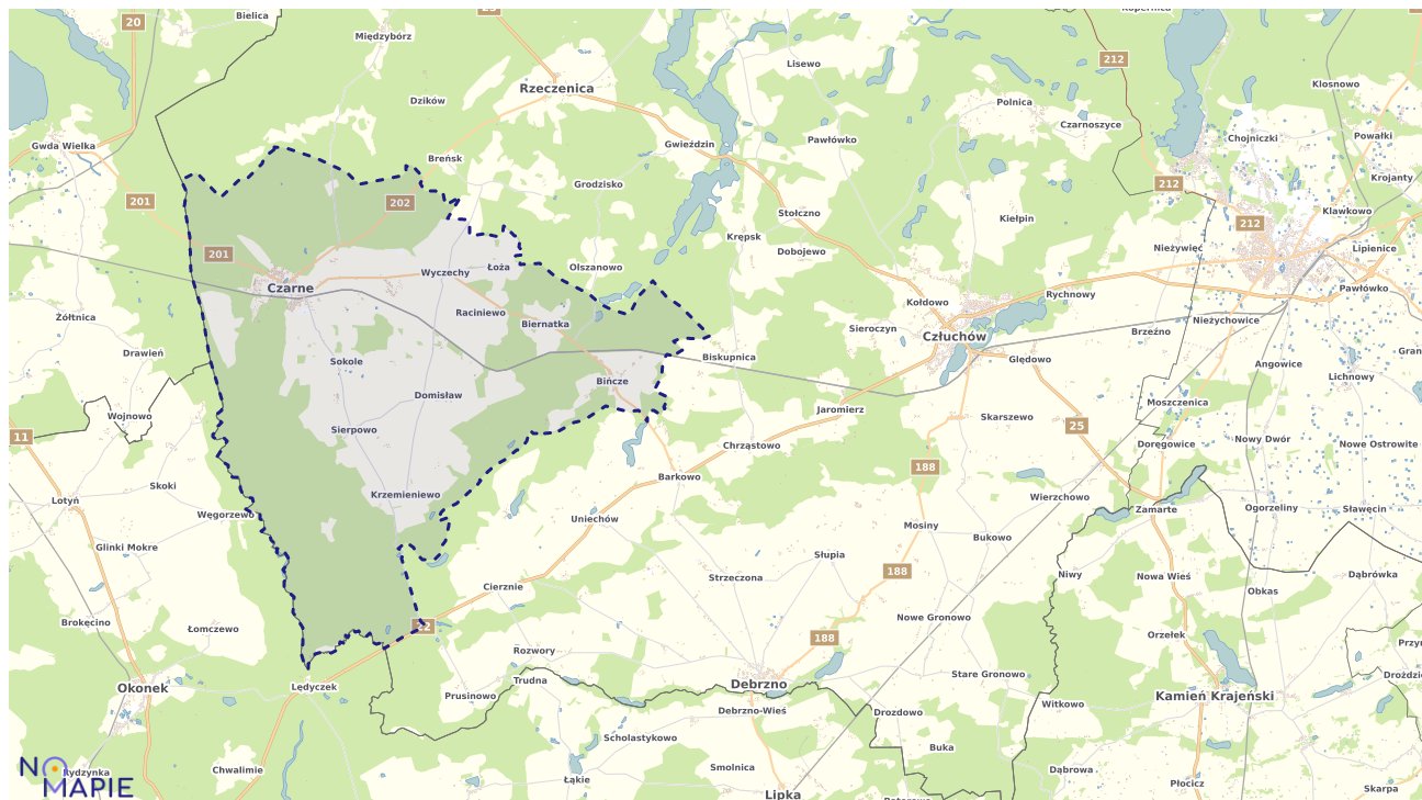 Mapa uzbrojenia terenu Czarnych